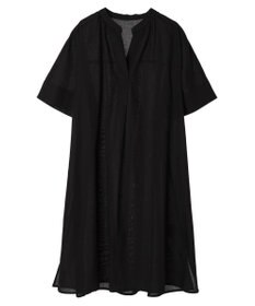 Green Parks 綿麻混スキッパーミニワンピース