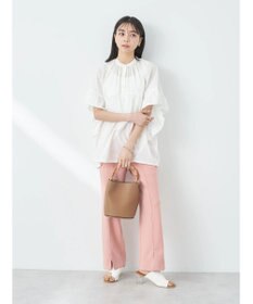 earth music&ecology カットツイルスリットセミフレアパンツ