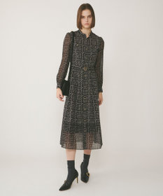 GRACE CONTINENTAL チェーンチェックプリントワンピース