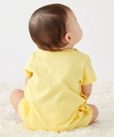 MIKI HOUSE HOT BISCUITS 【70-80cm】カラフルビーンズ フェイスプリント ショートオール