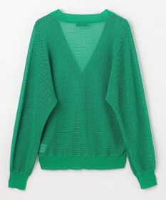 ANY L メッシュＶネックニットカーディガン