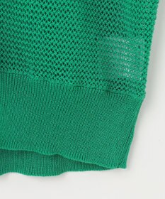 ANY L メッシュＶネックニットカーディガン