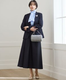 23区 【セットアップ対応/洗える】トリアセダブルジョーゼット テーラード ジャケット