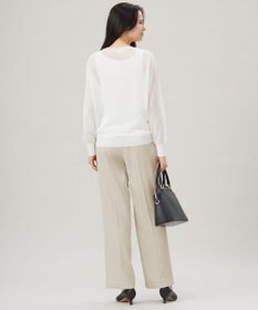 自由区 【洗える】シアーアセテート ニット