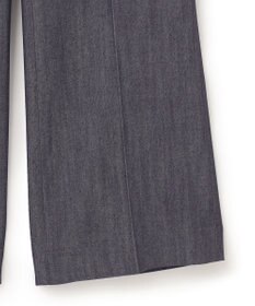 ICB L 【洗える】リアクティブソフトデニム　セミフレアパンツ