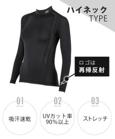 CW-X 【WOMEN】 CW-X 機能性トップス 【JYURYU TOP】 ハイネック 長袖 肩が動かしやすくなる 運動時の疲労を軽減 ゴルフ 球技 マラソン JAY009 /ワコール