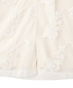 YECCA VECCA フラワー柄刺繍メッシュスカート