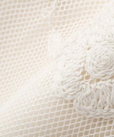 YECCA VECCA フラワー柄刺繍メッシュスカート