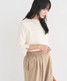 Green Parks ５分袖表面感カットプルオーバー