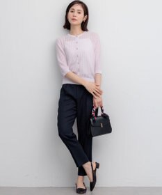 組曲 ライトリネンライクテーパード パンツ