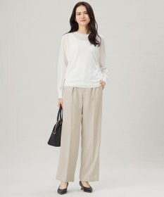 自由区 【洗える】シアーアセテート ニット