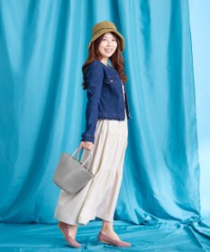 Tiaclasse 【洗える】ノーカラーデニムジャケット