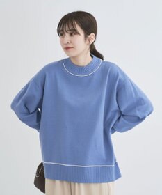 Green Parks もちやわモックネックニットプルオーバー