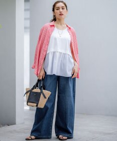 23区 L 【Lサイズ限定/好評につき新色追加】ナチュラルコットンベア タンクトップ