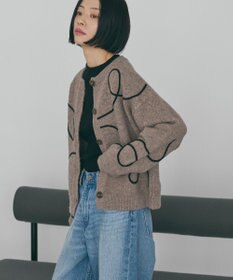 AMERICAN HOLIC コード刺繍ショートカーディガン