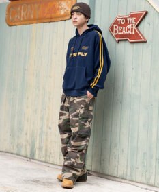 WEGO ラインフリースパーカー