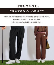 PW CIRCULUS 【ストレッチ素材】【WOMEN】セミワイド イージーパンツ ゴルフウェア レディース