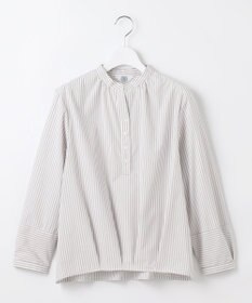 J.PRESS LADIES 【洗える・接触冷感・UVケア】エステネージュストライプ コクーン ブラウス