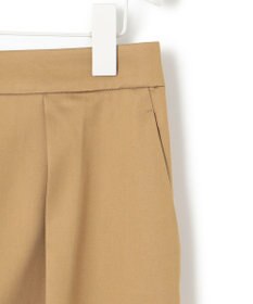 ICB 【洗える】リヨセルサテンストレッチ ワイドストレートパンツ