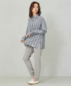 JOSEPH ABBOUD MOUNTAIN 【SPACE／UNISEX】JOE COTTONワイドストライプ シャツ