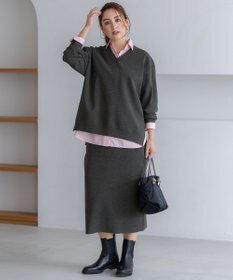 23区 L 【Lサイズ限定/洗える】ヴィスコースストレッチ Ｖネック ニット