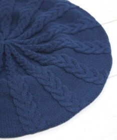 石田製帽 オーガニックコットン アラン編みベレー