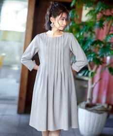 Tiaclasse 【洗える】スタイルアップも叶うピンタックワンピース