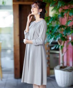 Tiaclasse 【洗える】スタイルアップも叶うピンタックワンピース