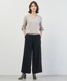 J.PRESS LADIES L マイクロライトスエード ワイド パンツ