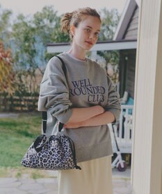 LeSportsac E/W CITY DRAWSTRING BAG??? /アップタウンレオパード/ブラック