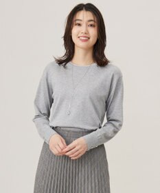 J.PRESS LADIES L 【洗える】スパーク ラメ配色 ニット