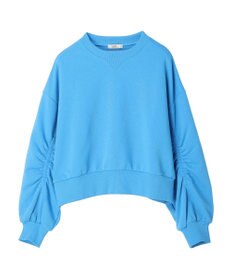 earth music&ecology クルーネック袖シャーリングスウェット