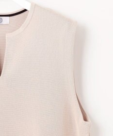 J.PRESS LADIES 【洗える】COTTON ACETATE キーネック ニット ベスト