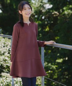 Tiaclasse L 【洗える】裏起毛フレアワンピチュニック