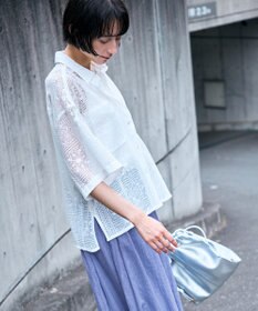 ANY レースハーフスリーブシャツ