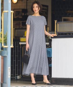 自由区 【洗える・XSサイズあり】アラベスクプリント  ワンピース