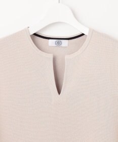 J.PRESS LADIES 【洗える】COTTON ACETATE キーネック ニット ベスト