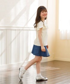 組曲 KIDS 【UVケア】【150-160㎝】フレアラッフル Tシャツ