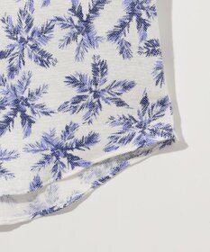 JOSEPH ABBOUD 【吸水速乾/ストレッチ/ノルマンディーリネン】リネンハニカム プリントジャージー シャツ