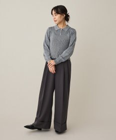 CRAFT STANDARD BOUTIQUE ポロ衿アンサンブルニット