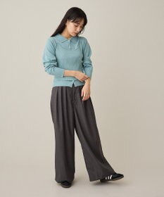 CRAFT STANDARD BOUTIQUE ポロ衿アンサンブルニット