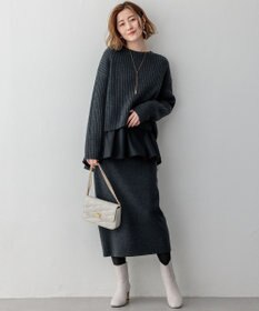 23区 【Oggi2月号掲載/洗える】カシミヤブレンド クロップド ニット