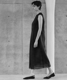 23区 S 【エステータ】シルクブレンド ライトタフタ シアーコンビ ワンピース