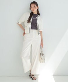 ANY SIS バイカラーニット カーディガン