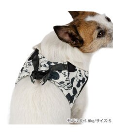 PET PARADISE ディズニー ミッキーマウス＆プルート ベストハーネス 《モノクロ》 Ｓ