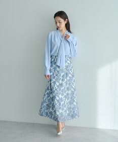 YECCA VECCA シアーレース柄マーメイドスカート