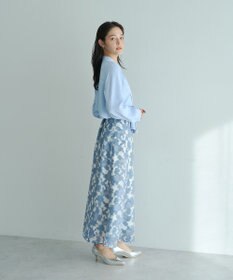 YECCA VECCA シアーレース柄マーメイドスカート