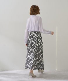 YECCA VECCA シアーレース柄マーメイドスカート