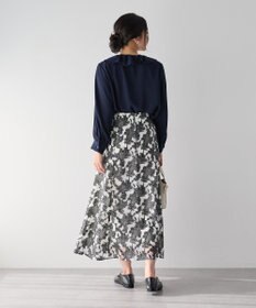 YECCA VECCA シアーレース柄マーメイドスカート