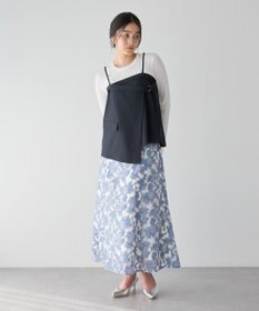 YECCA VECCA シアーレース柄マーメイドスカート